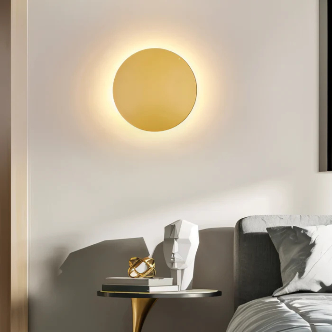 Wandlamp Rond Minimalistisch met LED Halo-effect