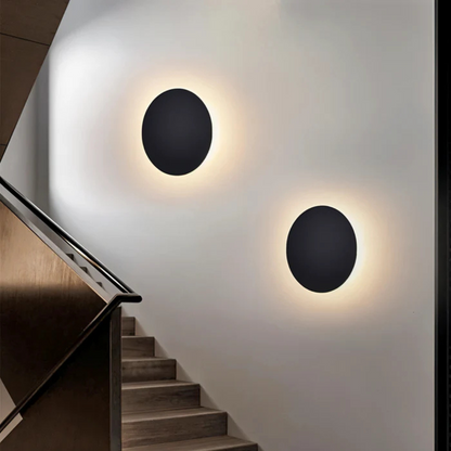 Wandlamp Rond Minimalistisch met LED Halo-effect
