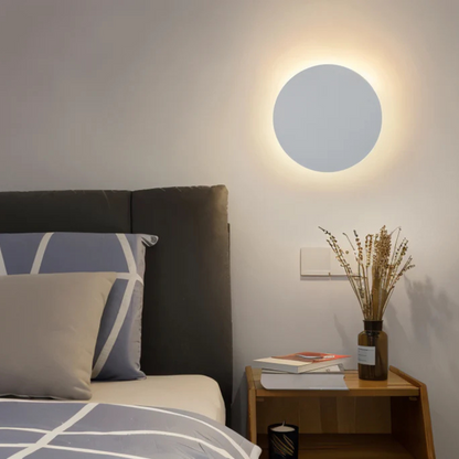 Wandlamp Rond Minimalistisch met LED Halo-effect