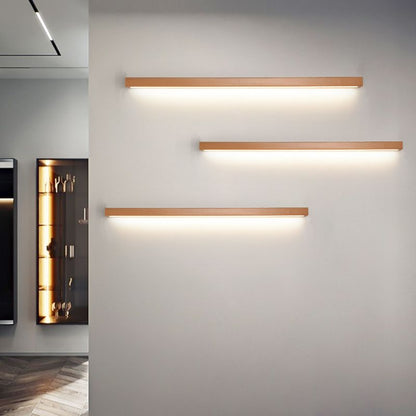 Wandlamp Scandinavisch Lineair LED met Houten Behuizing