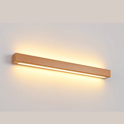 Wandlamp Scandinavisch Lineair LED met Houten Behuizing