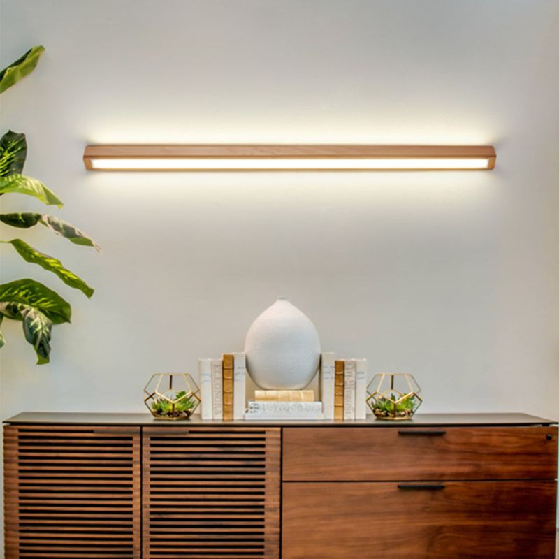 Wandlamp Scandinavisch Lineair LED met Houten Behuizing