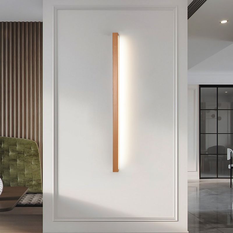 Wandlamp Scandinavisch Lineair LED met Houten Behuizing