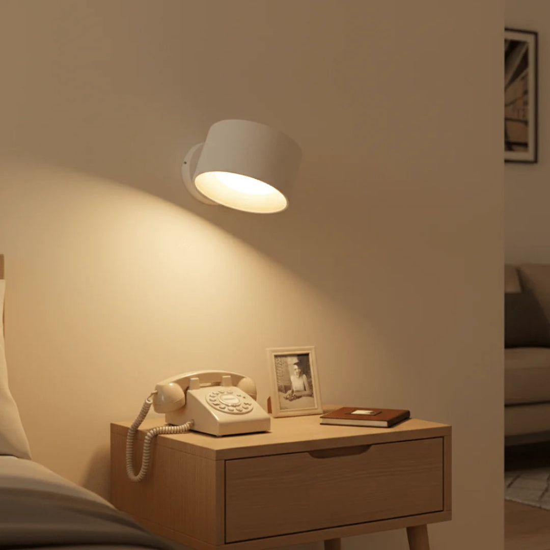 Wandlamp Scandinavisch met Draaibare Kap en Oplaadbare Batterij
