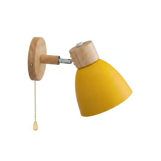 Wandlamp Scandinavisch met Draaibare Kap en Trekschakelaar