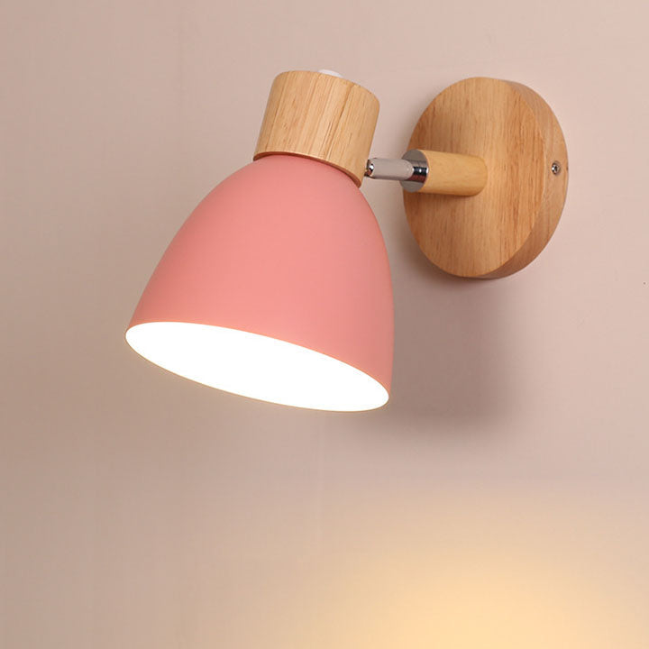 Wandlamp Scandinavisch met Draaibare Kap en Trekschakelaar