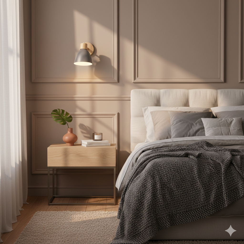 Wandlamp Scandinavisch met Draaibare Kap en Trekschakelaar