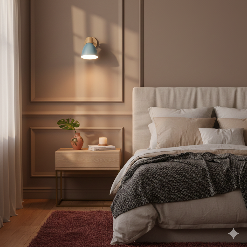 Wandlamp Scandinavisch met Draaibare Kap en Trekschakelaar