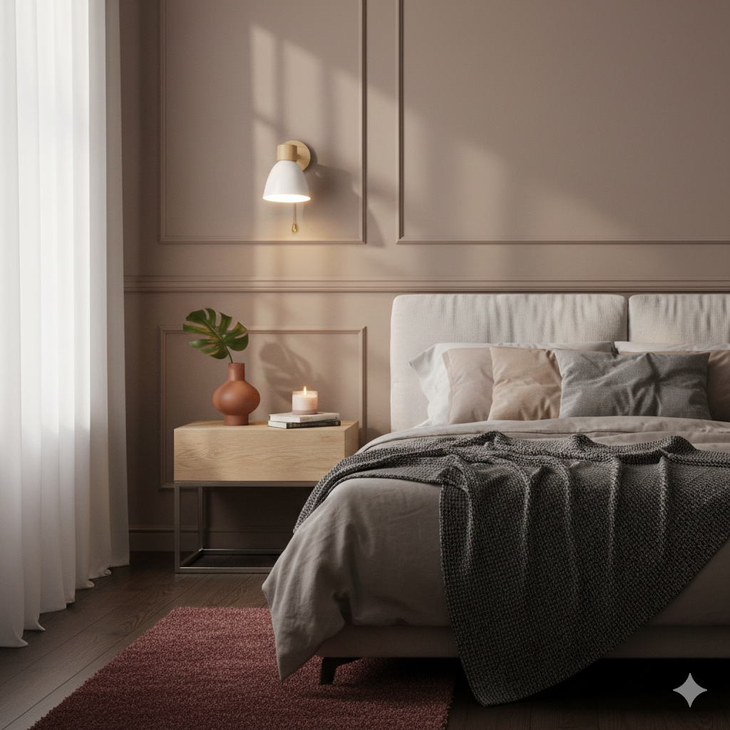 Wandlamp Scandinavisch met Draaibare Kap en Trekschakelaar