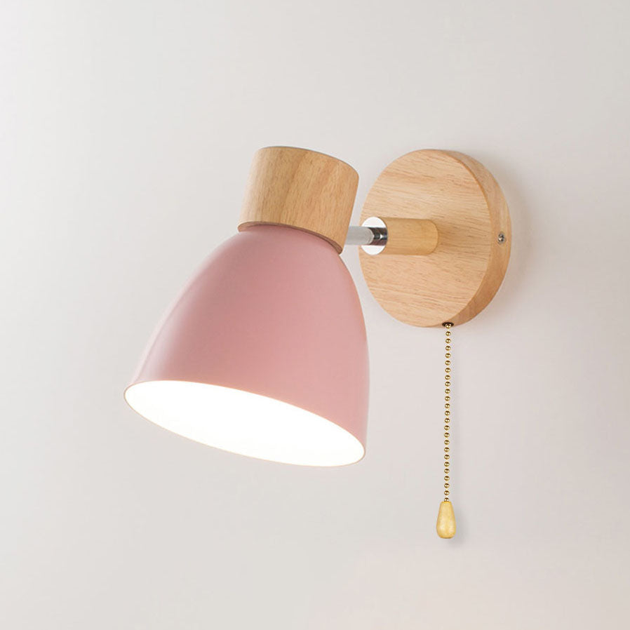 Wandlamp Scandinavisch met Draaibare Kap en Trekschakelaar