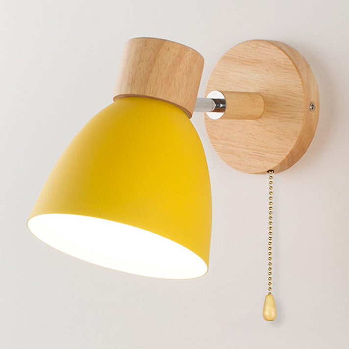 Wandlamp Scandinavisch met Draaibare Kap en Trekschakelaar