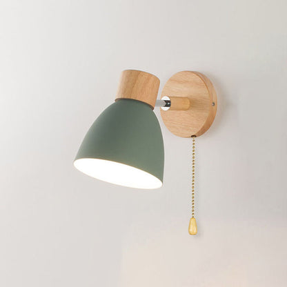 Wandlamp Scandinavisch met Draaibare Kap en Trekschakelaar