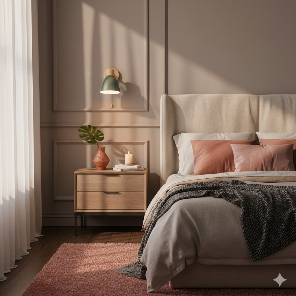 Wandlamp Scandinavisch met Draaibare Kap en Trekschakelaar