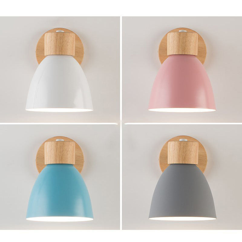 Wandlamp Scandinavisch met Draaibare Kap en Trekschakelaar