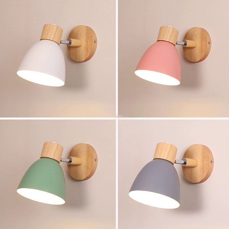 Wandlamp Scandinavisch met Draaibare Kap en Trekschakelaar