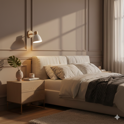 Wandlamp Scandinavisch met Draaibare Kap en Trekschakelaar