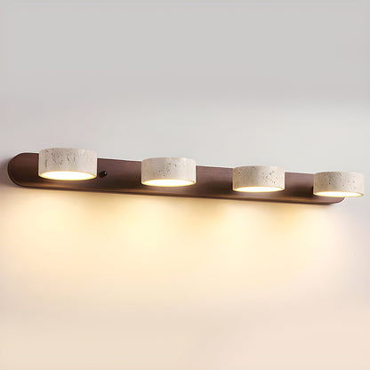 Wandlamp Scandinavisch met Draaibare Spotjes en Houten Basis