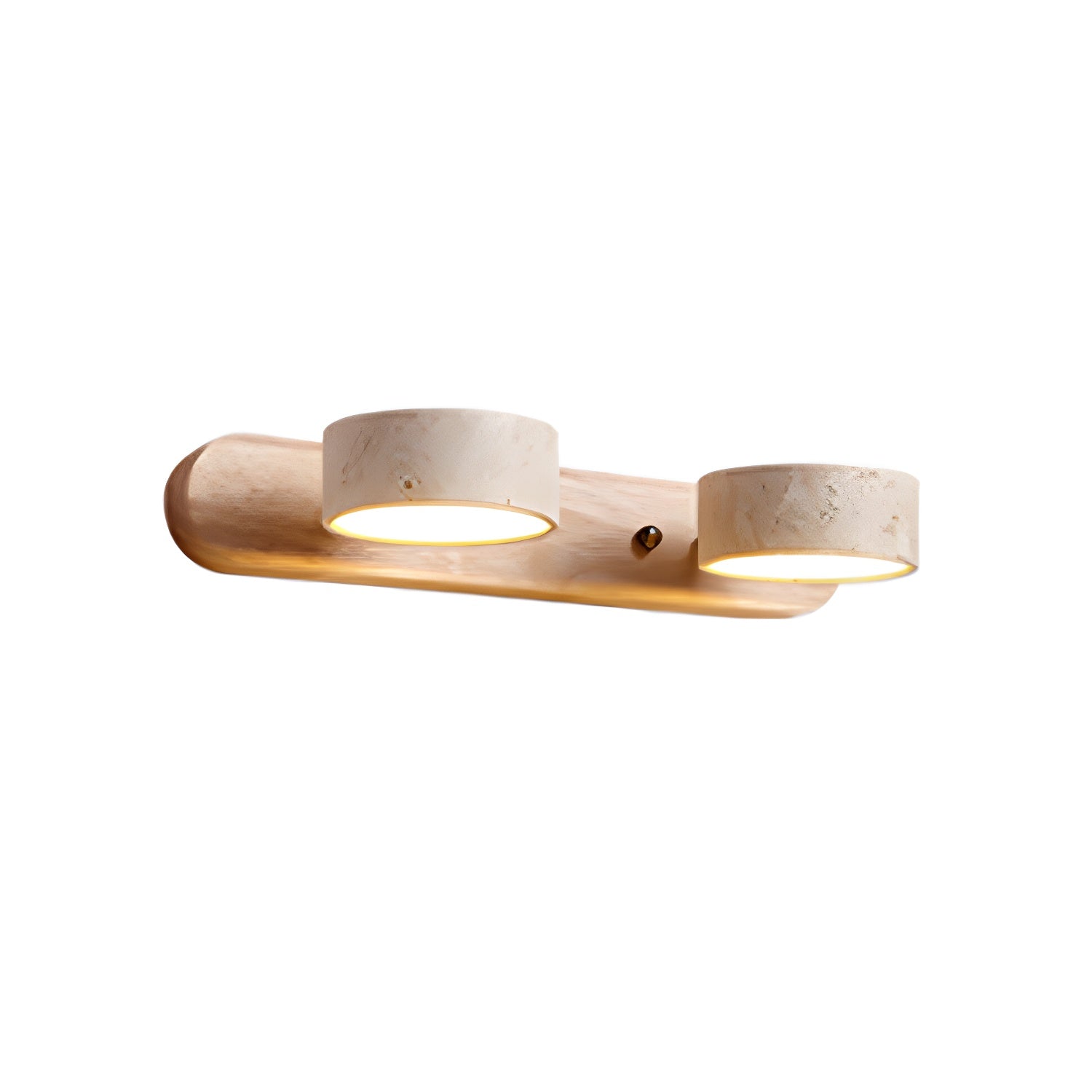 Wandlamp Scandinavisch met Draaibare Spotjes en Houten Basis