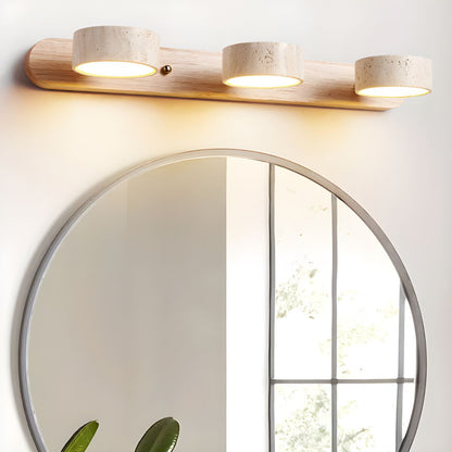 Wandlamp Scandinavisch met Draaibare Spotjes en Houten Basis
