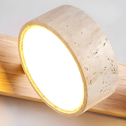 Wandlamp Scandinavisch met Draaibare Spotjes en Houten Basis