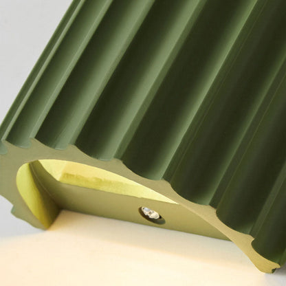 Wandlamp Scandinavisch met Geribbelde Kap en Up-Down Verlichting