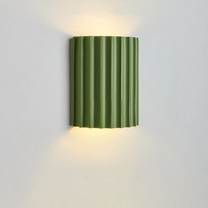 Wandlamp Scandinavisch met Geribbelde Kap en Up-Down Verlichting