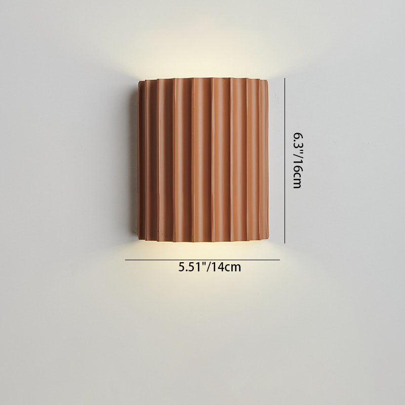 Wandlamp Scandinavisch met Geribbelde Kap en Up-Down Verlichting