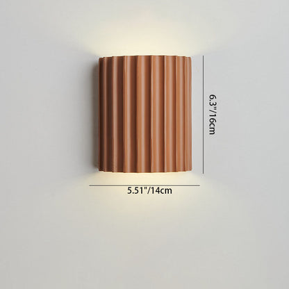Wandlamp Scandinavisch met Geribbelde Kap en Up-Down Verlichting
