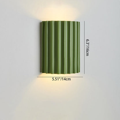 Wandlamp Scandinavisch met Geribbelde Kap en Up-Down Verlichting