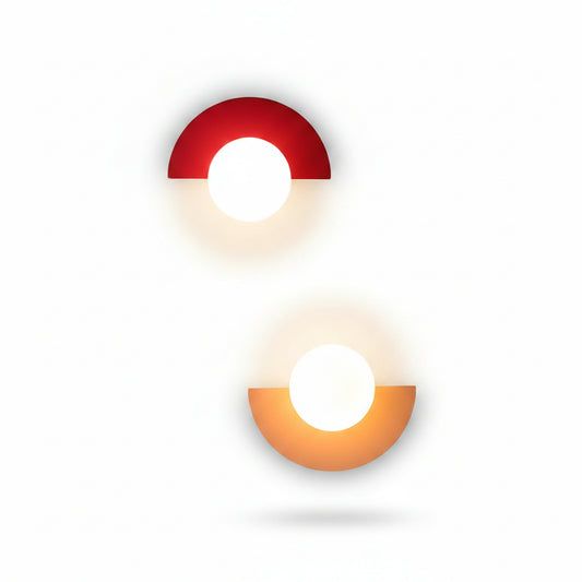 Wandlamp Scandinavisch met Ronde Bol en Halfcirkelvormige Kap