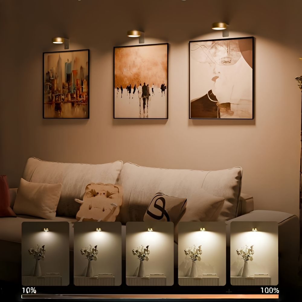 Wandlamp Schilderijlamp LED Spotlight Set met Afstandsbediening en Magnetische Bevestiging