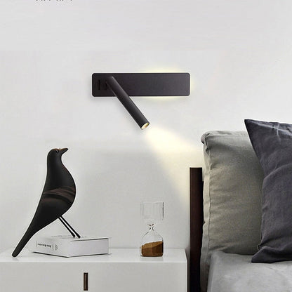 Wandlamp Slaapkamer Minimalistisch met Draaibare Leeslamp en Achtergrondverlichting