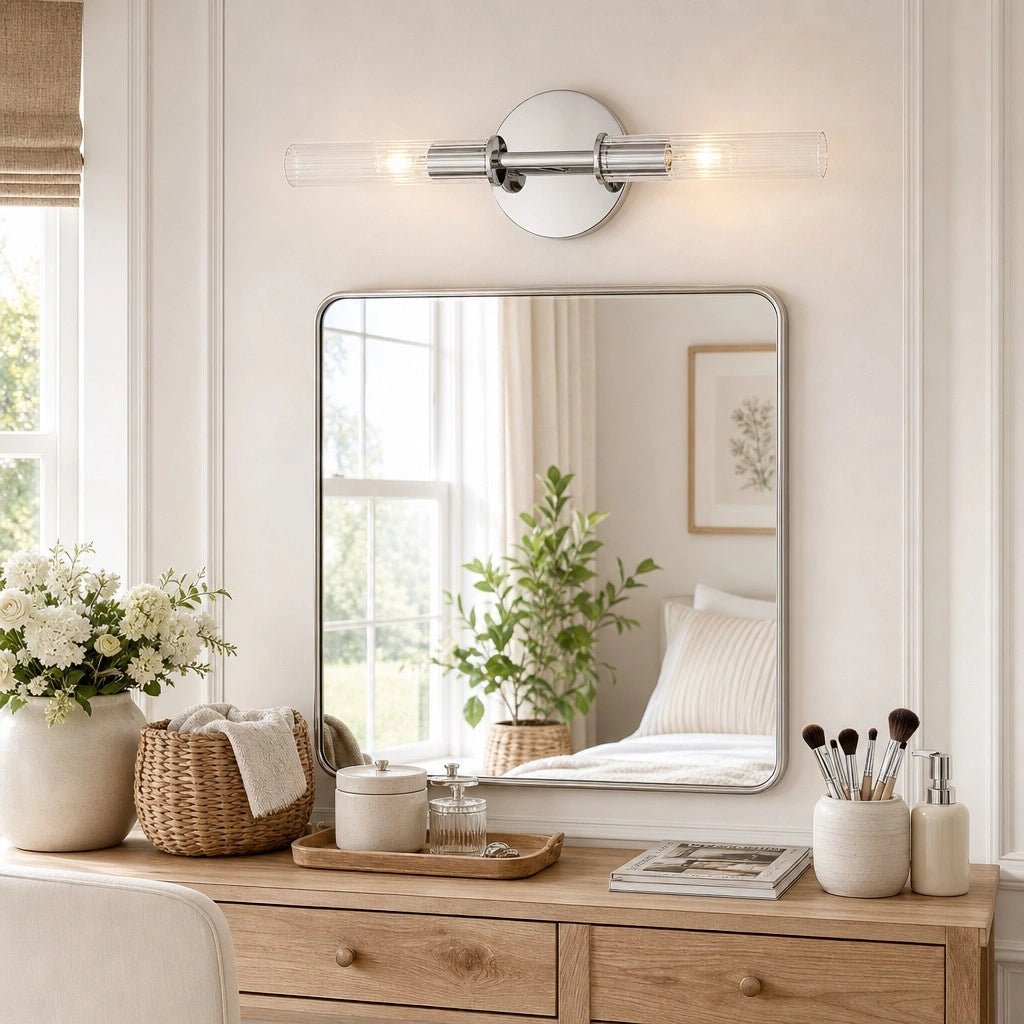 Wandlamp Vintage met Dubbele Glazen Buiskap en Hardwired Aansluiting