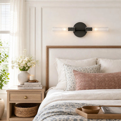 Wandlamp Vintage met Dubbele Glazen Buiskap en Hardwired Aansluiting