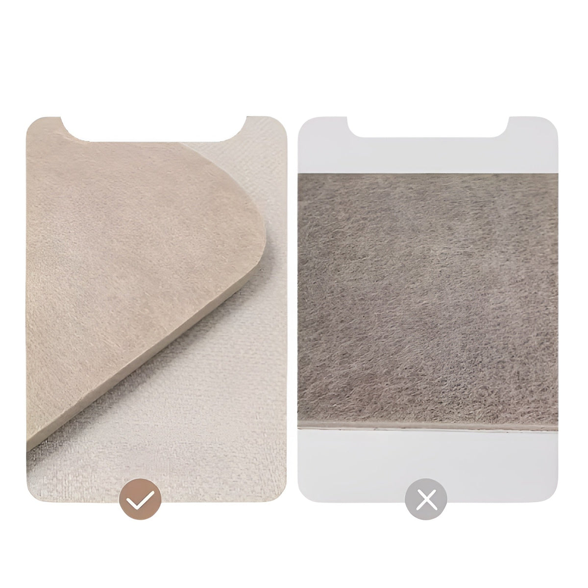 Wandpanelen Prikbord Vilt Ovaal met Streepdesign en Zelfklevende Bevestiging, 4-pack