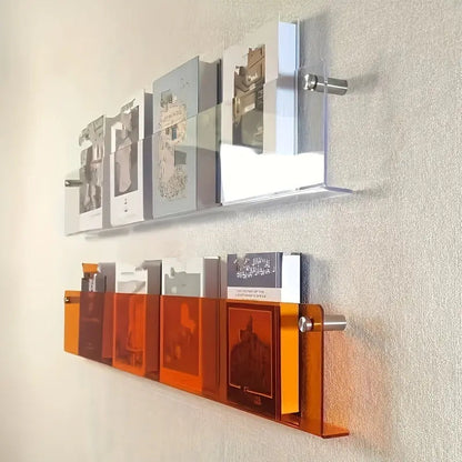 Wandplank Acryl Boekenrek - Zwevende Displayplank voor Tijdschriften