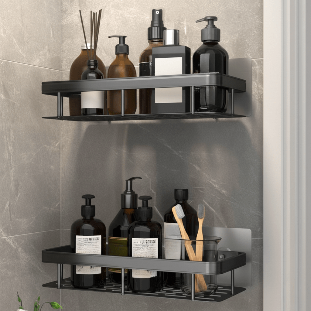 Wandplank Badkamer Douche met Zelfklevende Bevestiging zonder Boren
