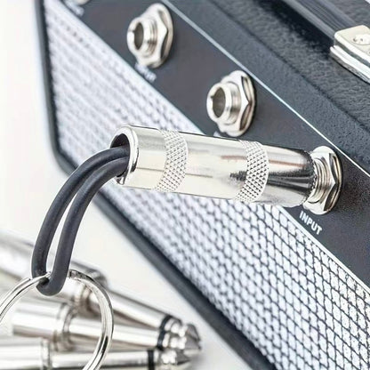 Wandsleutelhouder Gitaarversterker Design met 4 Jackstekker Sleutelhangers