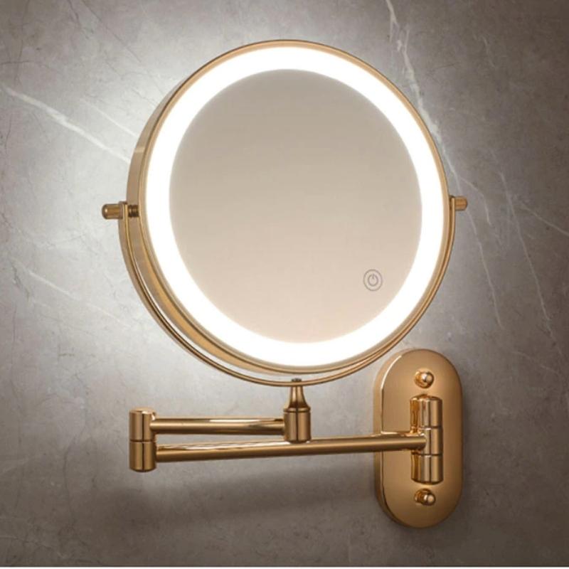 Wandspiegel Make-up Spiegel met LED Verlichting en Uitschuifbare Arm